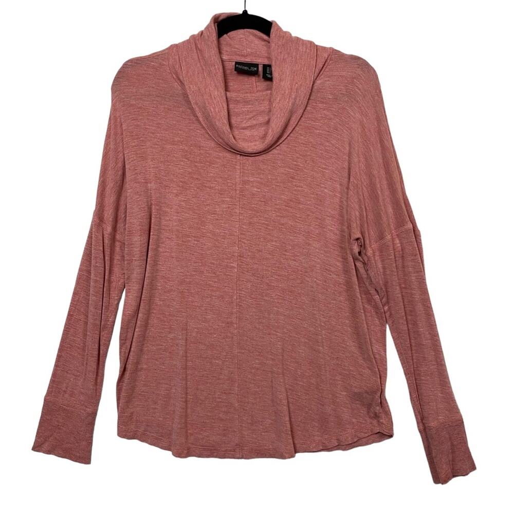 Rachel Zoe Pink Cowl Neck Long Sleeve Cozy Pullover Top Sweater Size Large